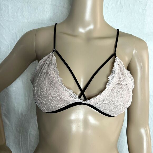 Victoria's Secret Pink Lace Criss Cross Bralette - Picture 1 of 5